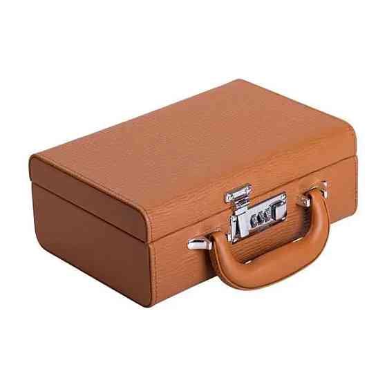 Скринька для прикрас з еко шкіри 2 яруси з кодовим замком органайзер для ювелірних виробів HP-5-24R Коломия