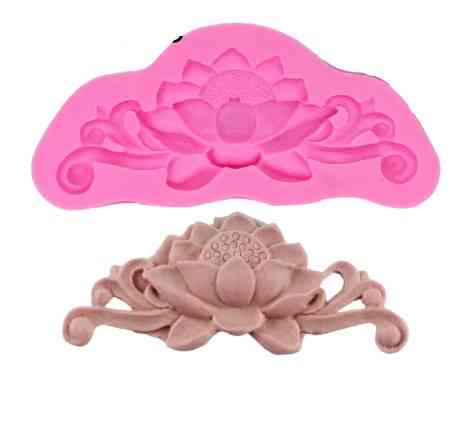 Молд силиконовый Цветок лотоса 42 на 96 мм розовый Киев