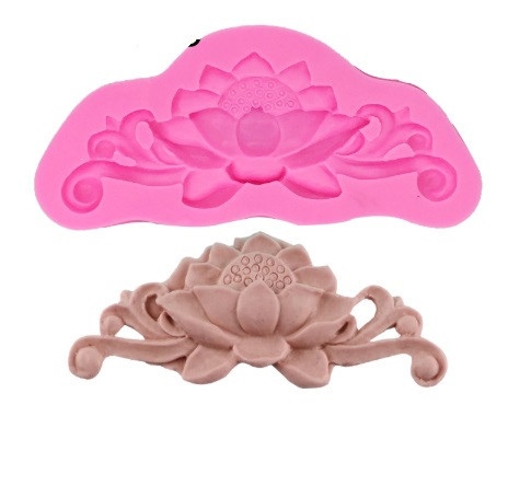Молд силиконовый Цветок лотоса 42 на 96 мм розовый Киев - изображение 3