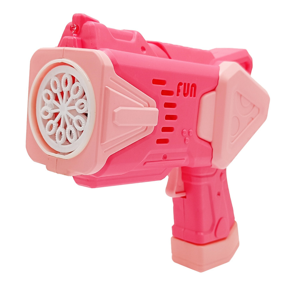 Детский генератор мыльных пузырей Пистолет 2238(Pink) со светом Винница - изображение 1
