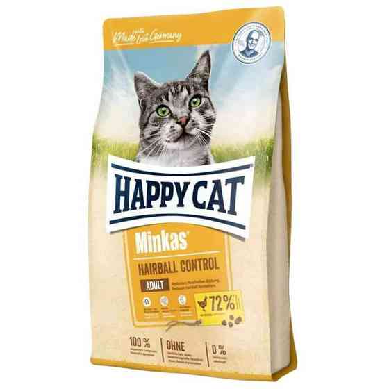 Happy Cat Minkas Hairball Control (Хэппи Кэт Минкас Хербал) корм для котов с птицей от комков шерсти в ЖКТ 10 кг. Запорожье