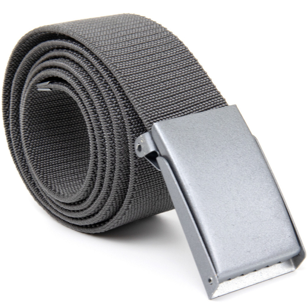 Текстильний ремінь з сірою пряжкою Vintage 20534 Сірий Київ - фото 2
