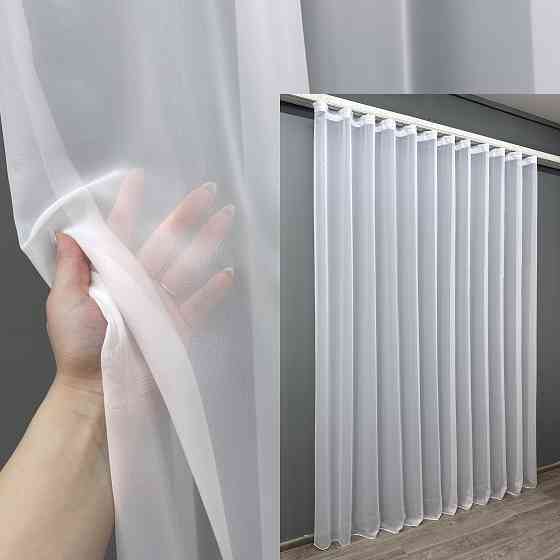 Тюль VR-Textil Вуаль 1547т Шифон однотонный Белый 400х240 см (43-203) Киев