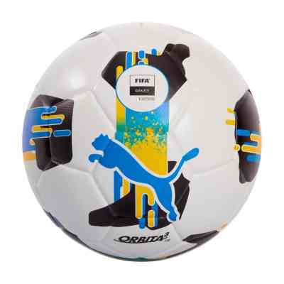 М&apos;яч футбольний Puma Orbita UPL (FIFA Quality) 084595-01 білий, чорний, жовтий, блакитний 5 (4067982253028) Вінниця