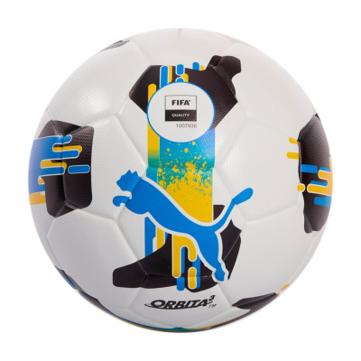 Мяч футбольный Puma Orbita UPL (FIFA Quality) 084595-01 білий, чорний, жовтий, блакитний 5 (4067982253028) Винница - изображение 2