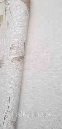 Обои виниловые на флизелине Rasch County Living метровые однотонные матовые под ткань лен молочные Киев