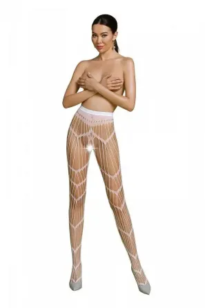 Еротичні колготки-бодістокінг Passion ECO S006 white Львів