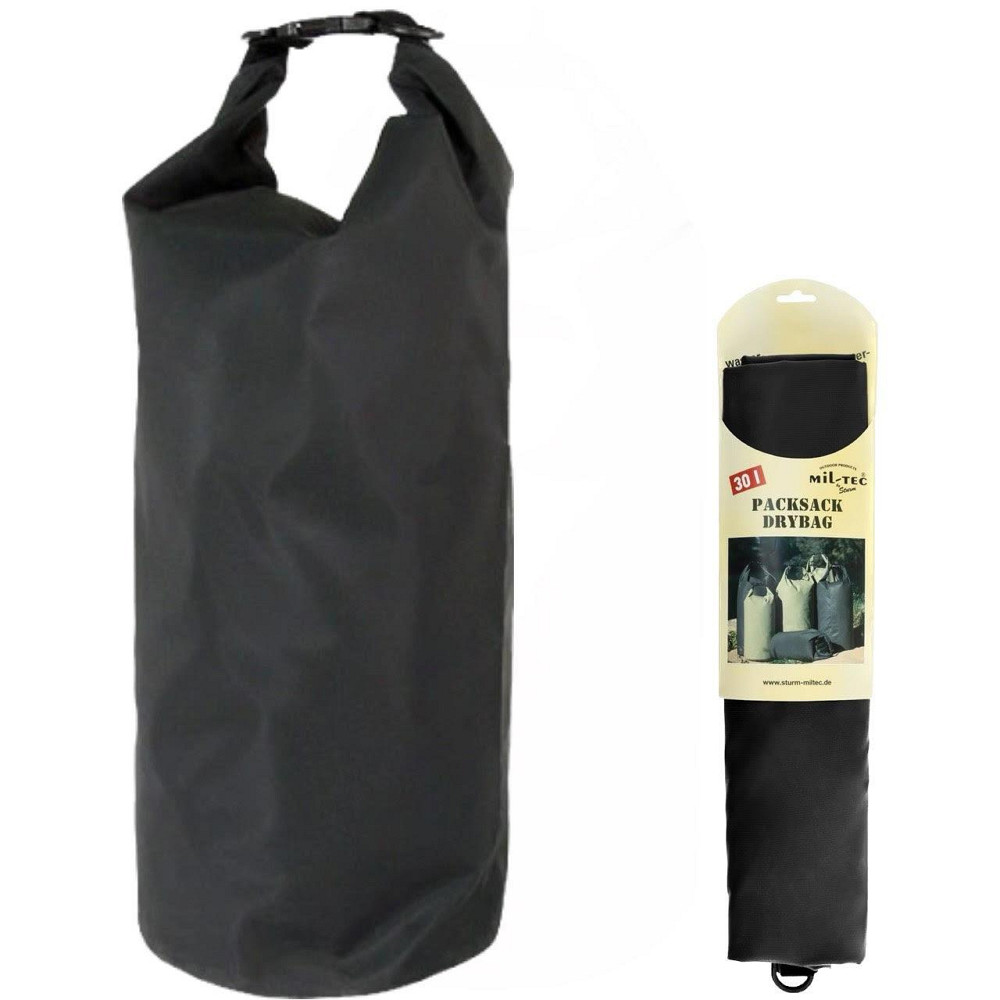 Водонепроникний Гермомішок із пвх 30 літрів Mil-Tec від Sturm (13875002) Black Нововолинськ - фото 1