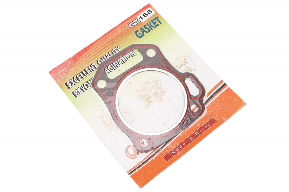 Прокладка головки циліндра 168F-68mm, (пароніт, червона нитка, на блістері) Киев - изображение 2