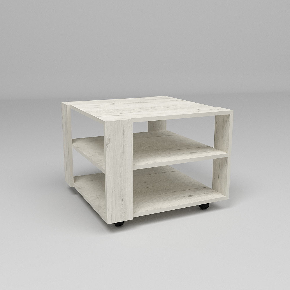 Стол журнальный Квант №4, Дуб Крафт Білий, 600/600/450 Львов - изображение 2