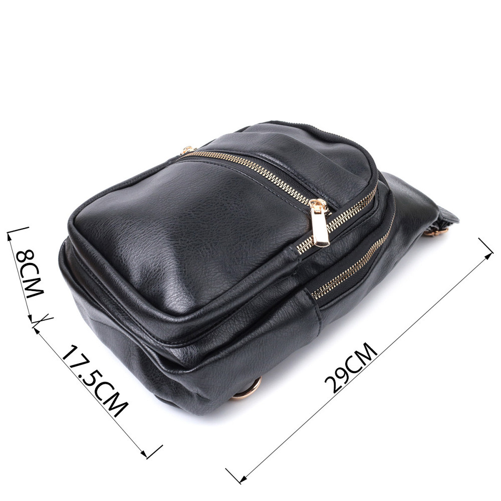 Интересная женская сумка с одной лямкой через плечо из экокожи Vintage 22759 Черный Киев - изображение 3