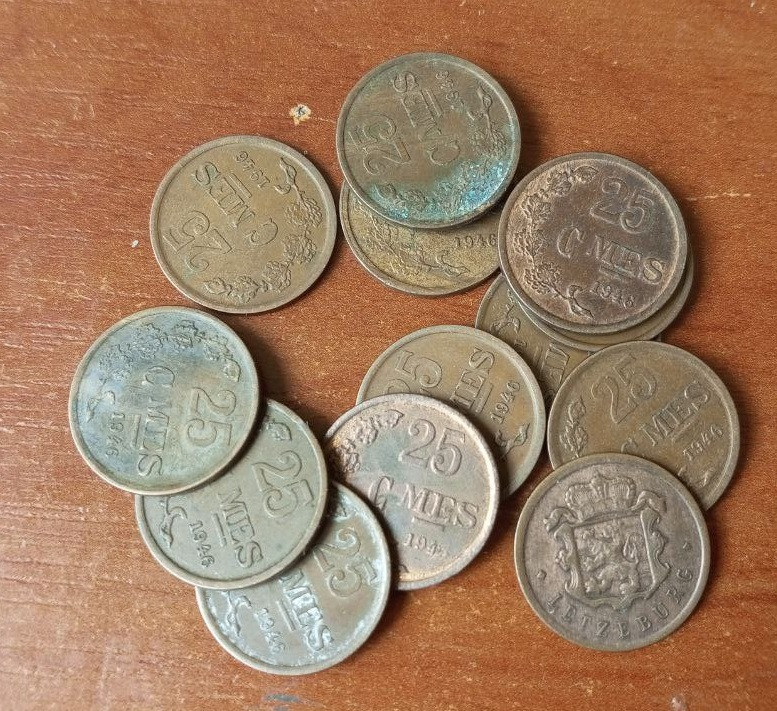Люксембург 25 сантим 1946 Полтава - фото 1