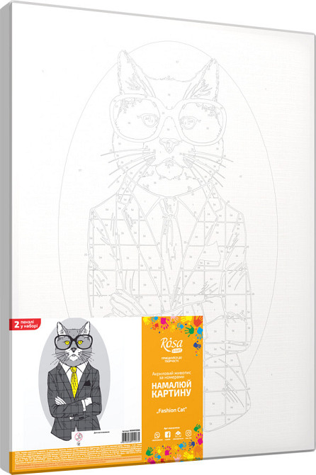 Картина за номерами „Fashion Cat“ 35×45см ROSA START Київ - фото 2