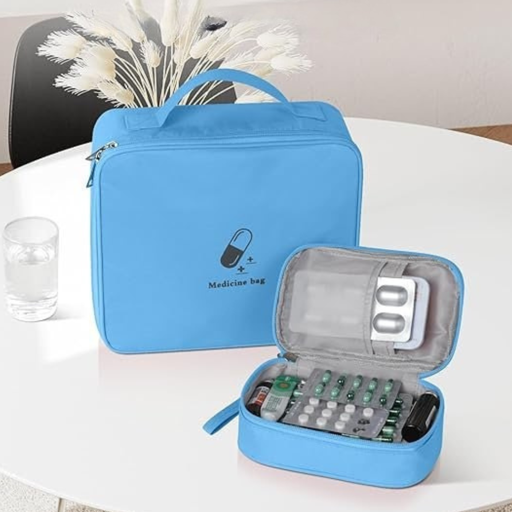 Комплект сумок для медикаментів дорожні органайзери для подорожей, аптечки для ліків, блакитна Кам'янець-Подільський - фото 5