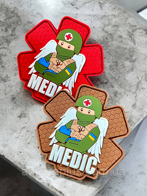 «Medic» красный шеврон \ патч Киев - изображение 2