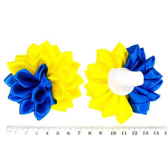 Набор для девочек Бант желто-синий на резинке 0108-369, 10 шт Винница