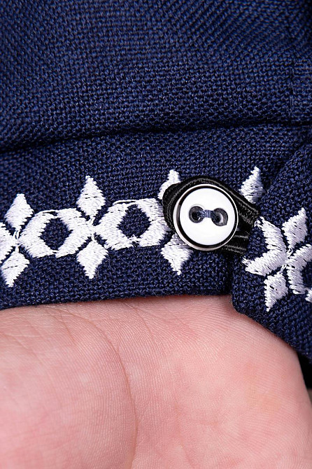 Вишиванка для хлопчика, темно-синя топ Київ - фото 4