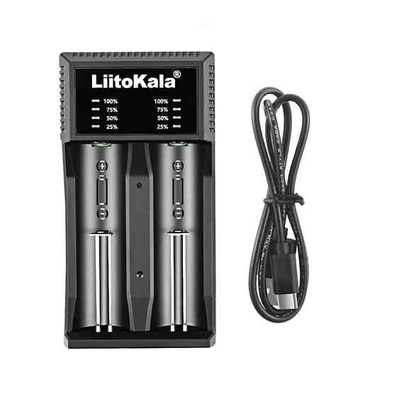 Зарядний пристрій Liitokala Lii-C2, Ni-Mh/Li-ion/Li-Fe, Micro USB, LED Київ