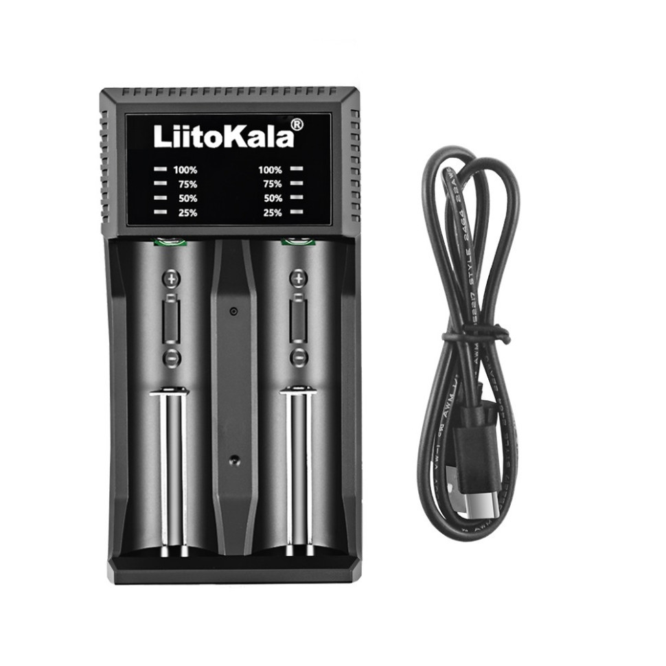 Зарядний пристрій Liitokala Lii-C2, Ni-Mh/Li-ion/Li-Fe, Micro USB, LED Киев - изображение 1