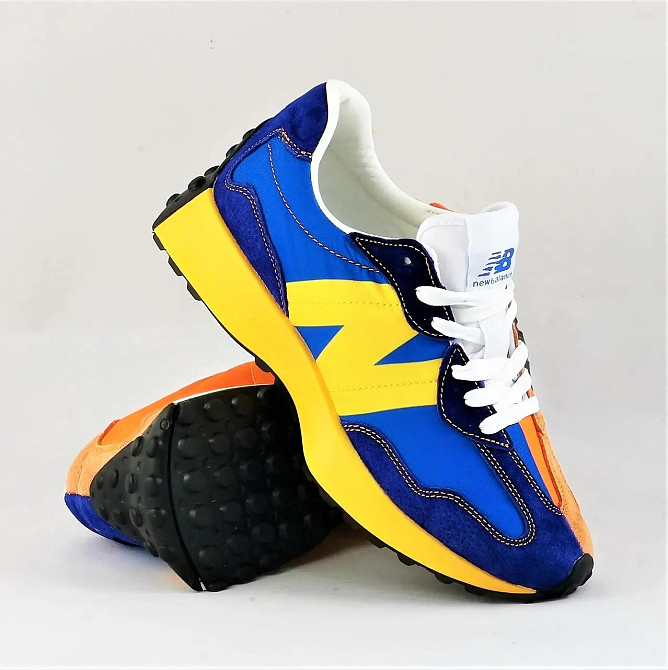 Чоловічі Сині Кросівки New Balance 327 Жовті Жовтогарячі Нью Баланс (розміри: 41,42,43,44,45,46) Відео Огляд Дніпро - фото 8