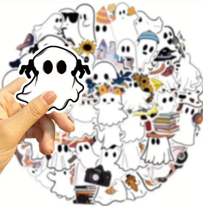 Маленький привид водонепроницаемая наклейка, стикер, виниловая наклейка для ноутбука, планшета, смар Киев - изображение 4