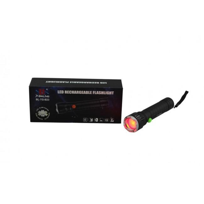 Фонарик ручной Bailong BL TG-B23 с красным светом, влагостойкий, USB зарядка, аккумуляторный Одесса - изображение 1