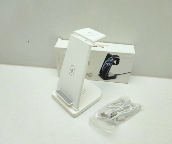 Безпровідна зарядка для телефон Supretto 3в1 15Вт Луцк