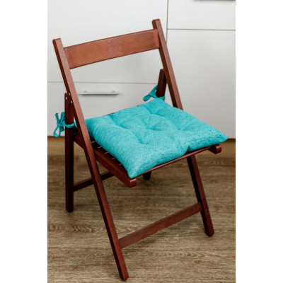 Подушка на стілець Прованс CHENILLA Бірюзова 40х40 (034857) Вінниця - фото 3