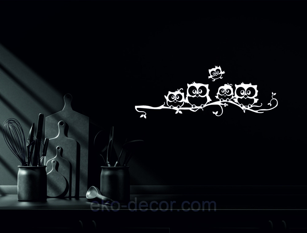 Декоративное настенное Панно «Совушки», Декор на стену 50*13 см, Белый Киев - изображение 5