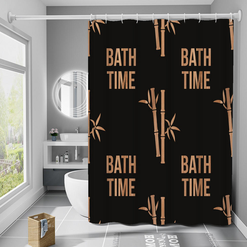 Шторка для ванны из полиэстера водонепроницаемая Bathlux 180x180 см с кольцами, занавеска для ванной комнаты Каменец-Подольский - изображение 5