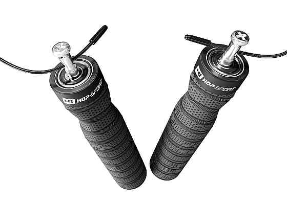 Скакалка з підшипниками та м'якою рукояткою Hop-Sport HS-P030JR сіра Київ