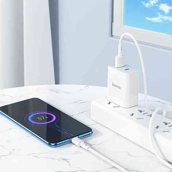 Кабель HOCO X83 USB - Micro 2.4A, 1m, PVC, PVC connectors, White 6931474770899 Одеса