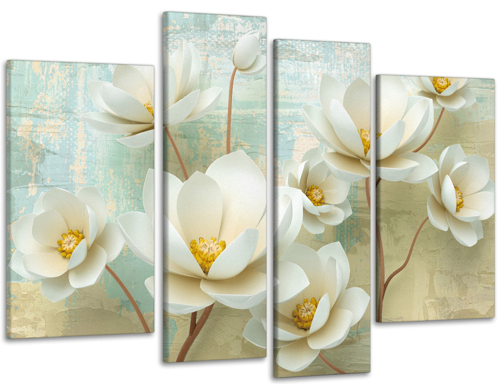 Модульна картина у спальню, вітальню Абстракція Квіти Art-614_4 115x170 см Київ - фото 1