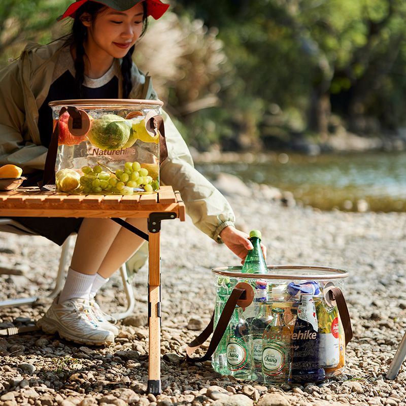 Складаний контейнер для води з ПВХ Naturehike NH20SJ040, 10л, прозорий Киев - изображение 8