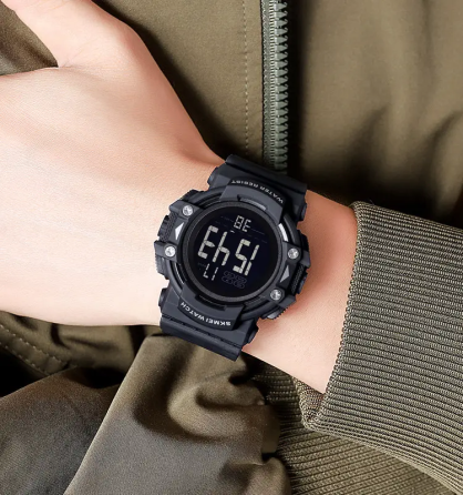 Часы мужские спортивные наручные Skmei 2195 (Черный с черным циферблатом) Винница