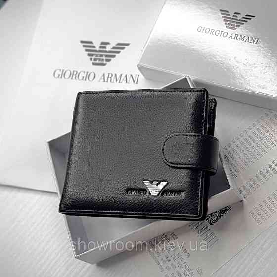 Брендовий гаманець із натуральної шкіри на застібці GA (6605) Київ