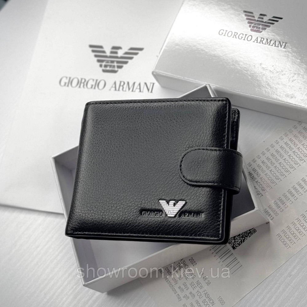 Брендовий гаманець із натуральної шкіри на застібці GA (6605) Київ - фото 3