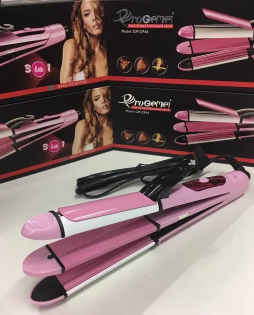 Плойка-выпрямитель-гофре 3в1 GEMEI GM-2966, керамические пластины, быстрый нагрев до 200°C, световой индикатор Одесса - изображение 7
