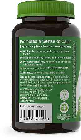 Магний цитрат Nature's Way Magnesium Gummy 100 мг 60 жев конф ягоды Киев
