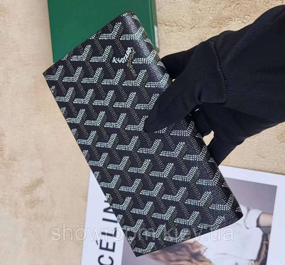 Чоловічий гаманець Goyard (099) Lux black Київ - фото 5