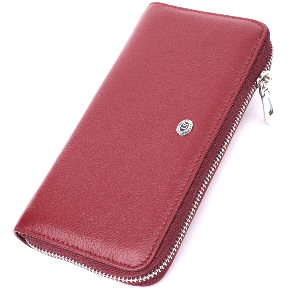 Кошелек-клатч для женщин на одно отделение из натуральной кожи ST Leather 22560 Бордовый Киев - изображение 1