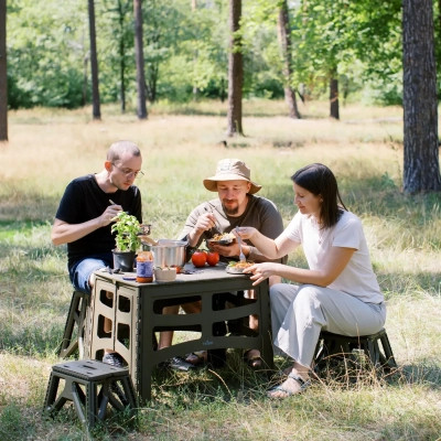 Стілець складаний Tribe Camp Chair Low пластиковий Black (T-EF-0001-black) Вінниця - фото 5