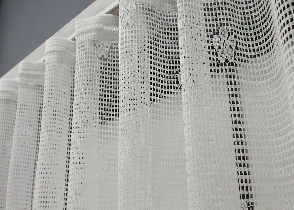 Тюль сітка VR-Textil Juli № 1436т Арка на кухню колір молочний з сірим 400х150 см (53-0002) Київ - фото 6