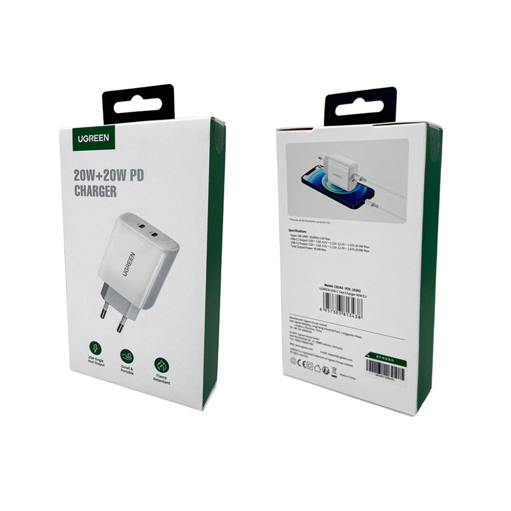 Зарядное устройство UGREEN USB-C 40W EU Киев - изображение 5