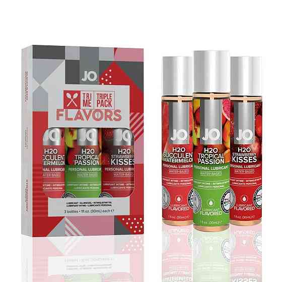 Набор JO Tri-Me Triple Pack — Flavors (3×30 мл) три разных вкуса оральных смазок Sex Aura Киев
