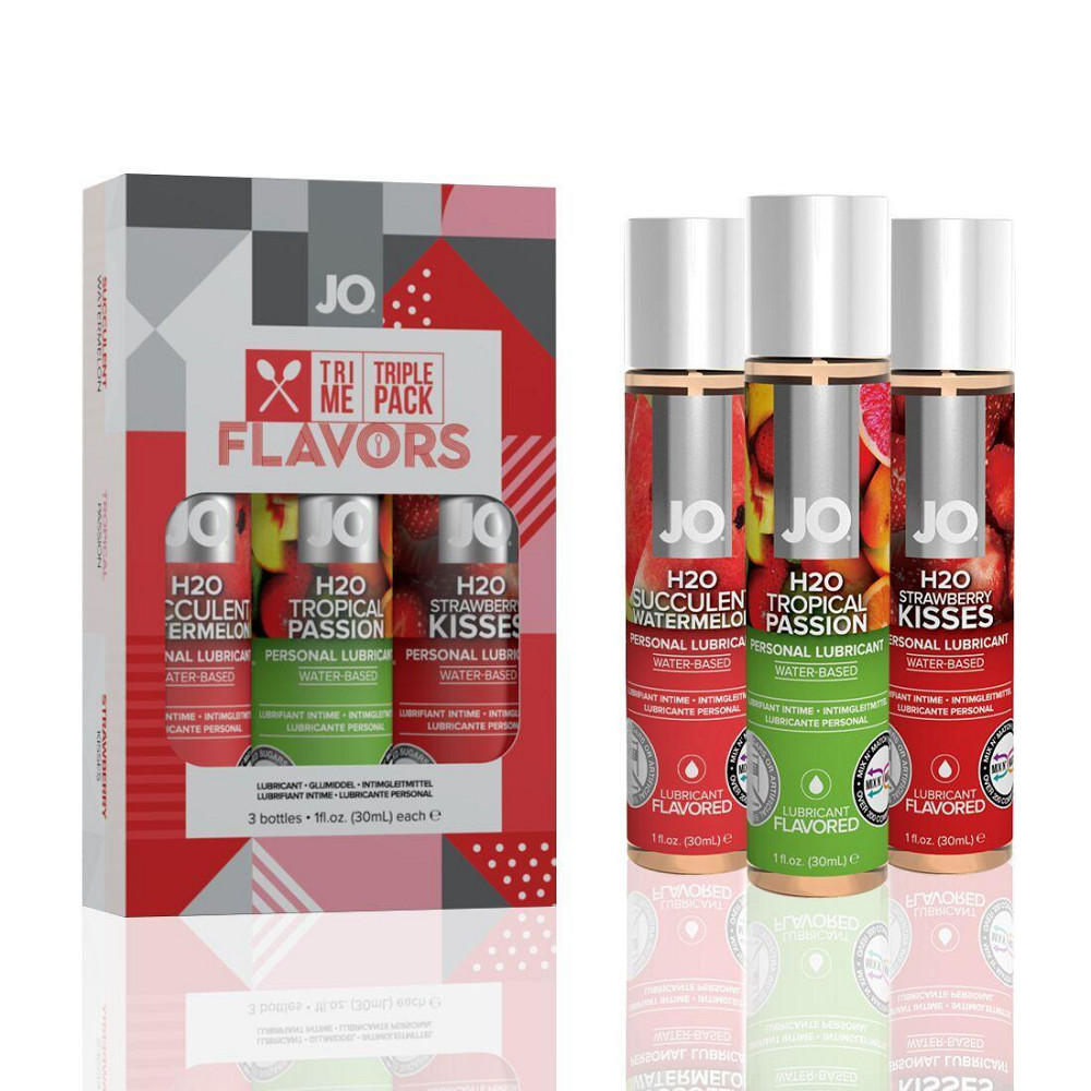 Набор JO Tri-Me Triple Pack — Flavors (3×30 мл) три разных вкуса оральных смазок Sex Aura Киев - изображение 1
