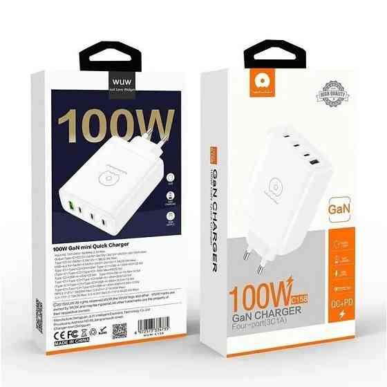Мережевий зарядний пристрій WUW-C158 1USB 3Type-C + USB A PD100W white Київ