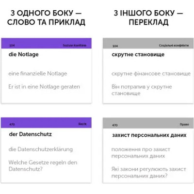 Обучающий набор English Student Карточки для изучения немецкого языка Высокий уровень C1-C2, украинский (591225945) Винница - изображение 2