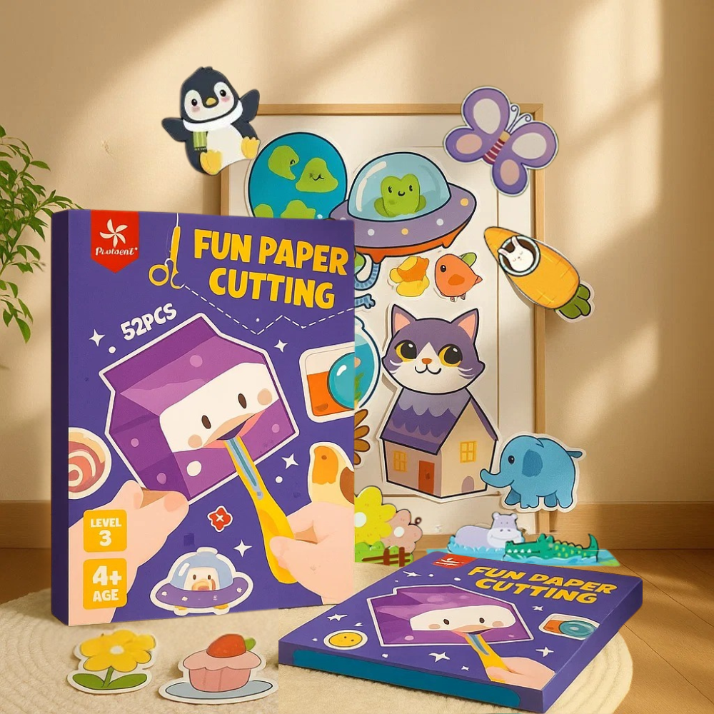 Альбом-книга для аплікації з шаблонами для вирізання з паперу для розвитку дрібної моторики рук. Рівень 2 Кам'янець-Подільський - фото 1