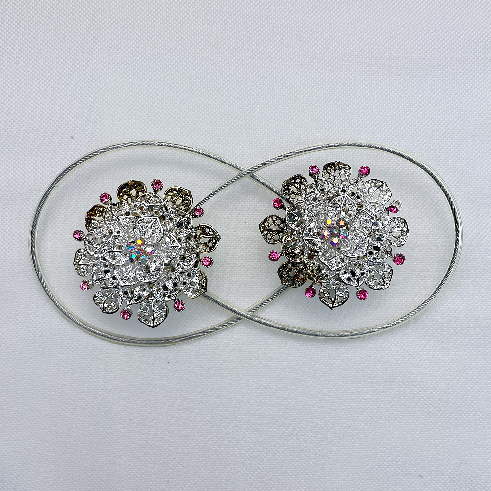 Магніти для штор та гардин "Flowers" набір 2 шт Сріблястий (81-236) Київ - фото 5